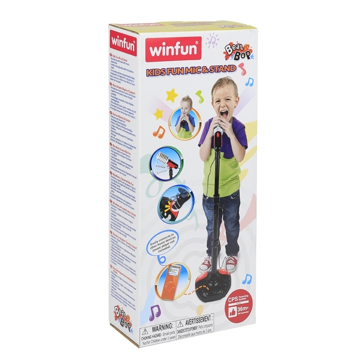 To read Eggplant Dignified Kids Fun Mic & Stand | 4 Stage Toy | Winfat Industrial Company Limited