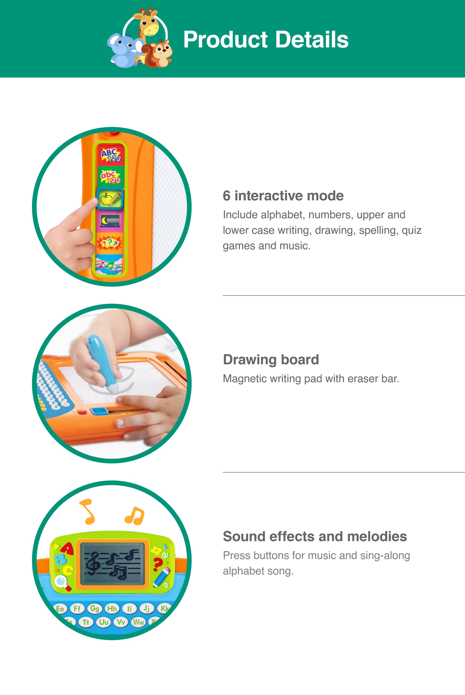 Write 'N Draw Learning Board | 4 Stage Toy | Winfat