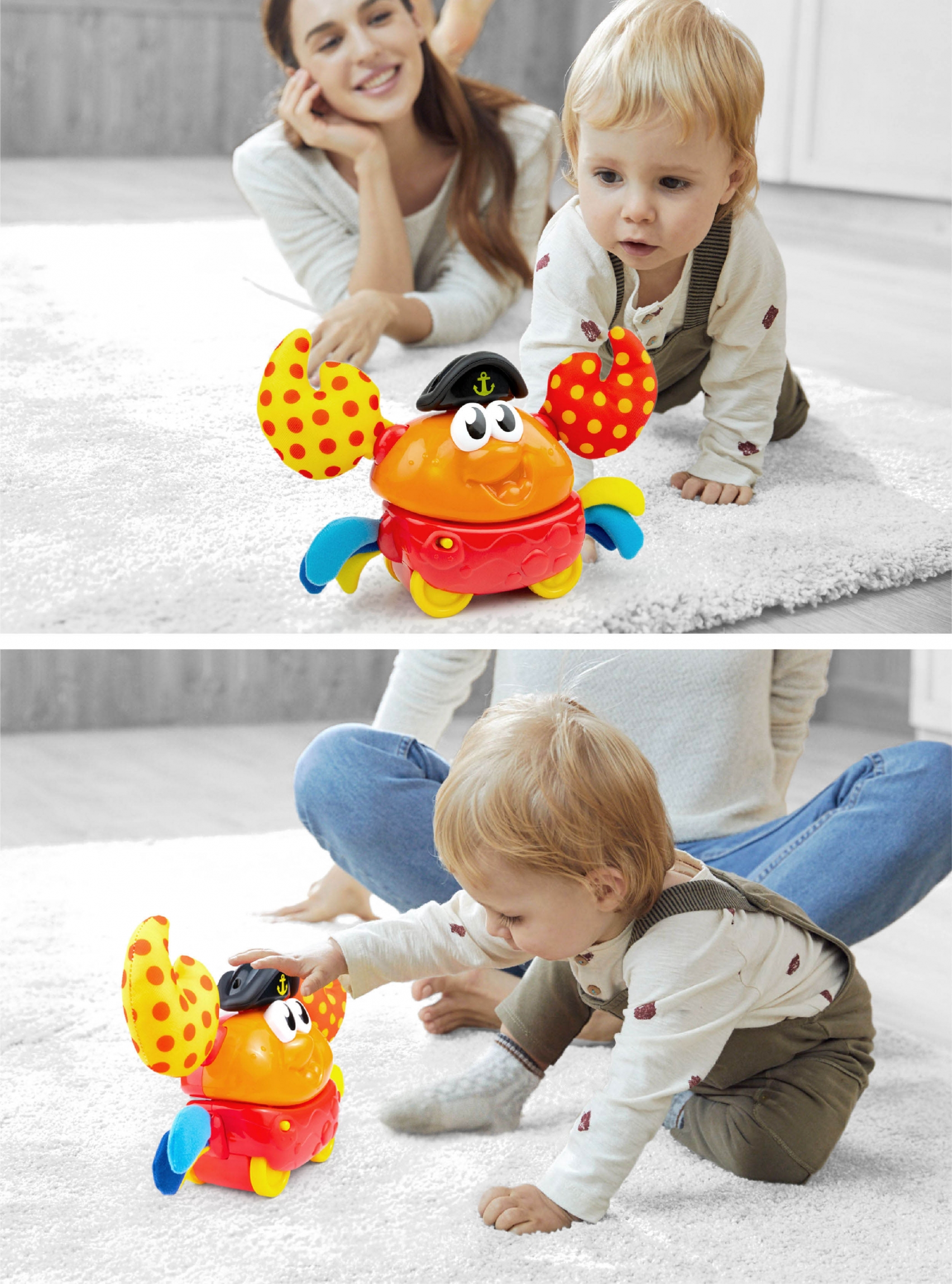 thumbnail image 2 of Winfun Shakin' N Wobble Crab Toy - Light Up Moving Crab For Babies 9 Months & Up 2 of 13